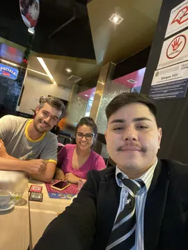 Café de trabalho com os clientes do Chileno
